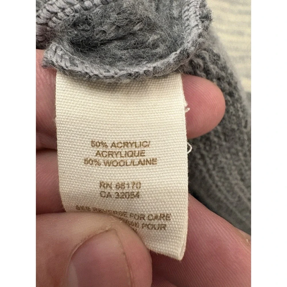 Free People Women's Large Wool Blend Oversized Grey/Cream Ombre Cardigan Sweater - Picture 6 of 9